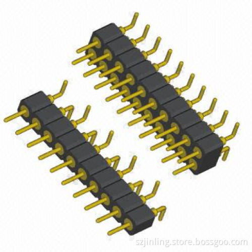Round pin header 2.54mm pitch SMT type single/dual row